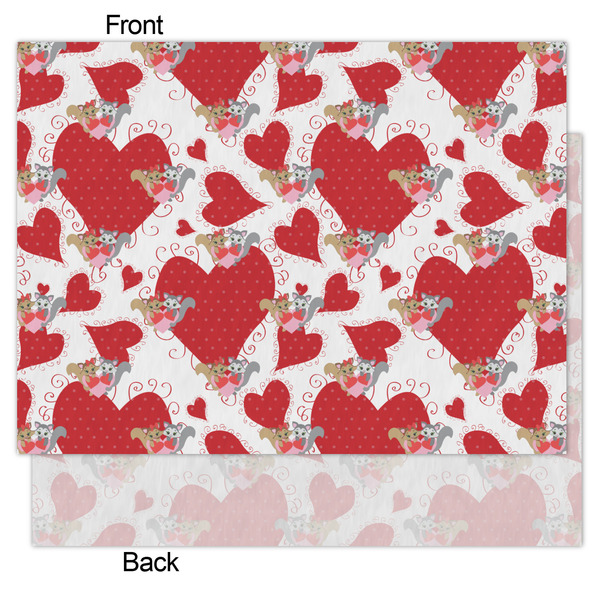 Cute Squirrel Couple Tissue Paper - Lightweight - Medium - Front & Back