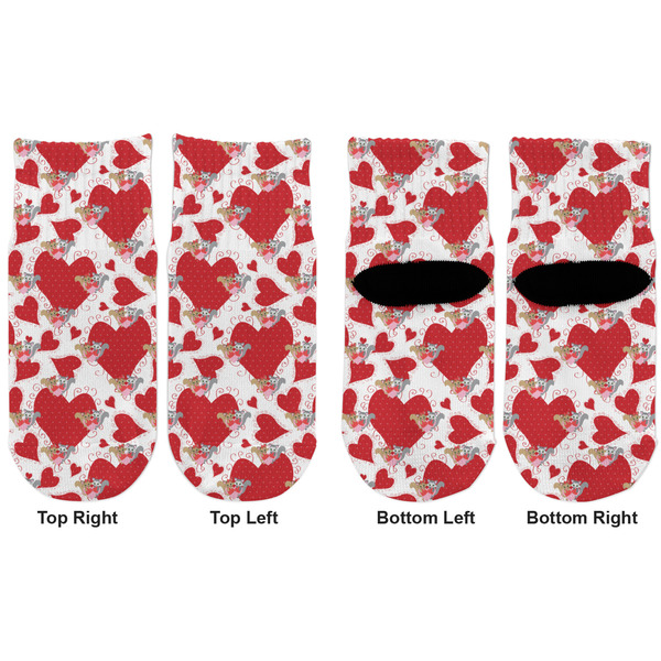 Cute Squirrel Couple Toddler Ankle Socks - Double Pair - Front and Back - Apvl