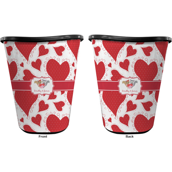 Cute Squirrel Couple Trash Can Black - Front and Back - Apvl