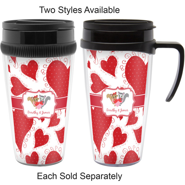 Cute Squirrel Couple Travel Mugs - with & without Handle