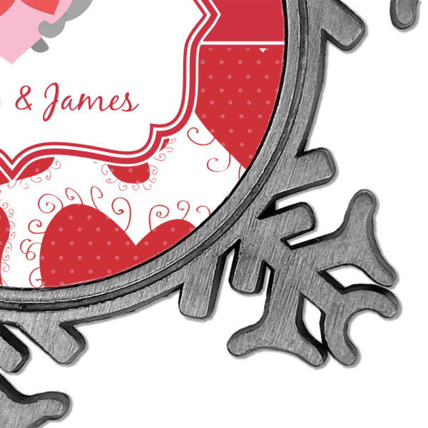 Cute Squirrel Couple Vintage Snowflake - Detail