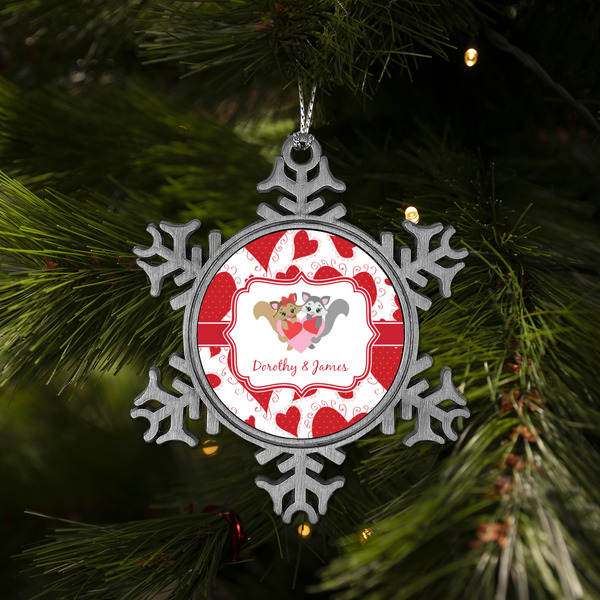 Cute Squirrel Couple Vintage Snowflake - (LIFESTYLE)