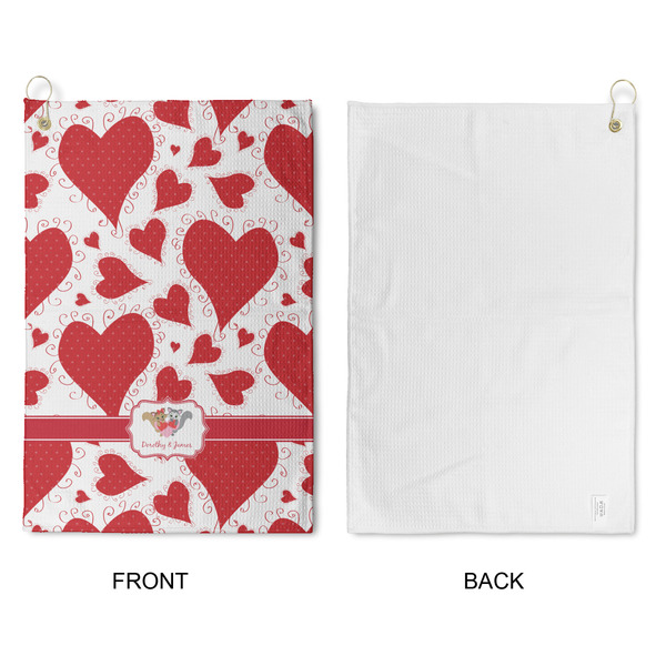 Cute Squirrel Couple Waffle Weave Golf Towel - Approval