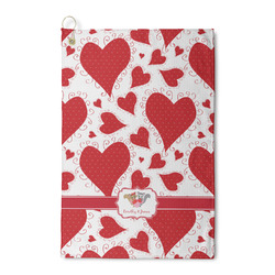 Cute Squirrel Couple Waffle Weave Golf Towel (Personalized)