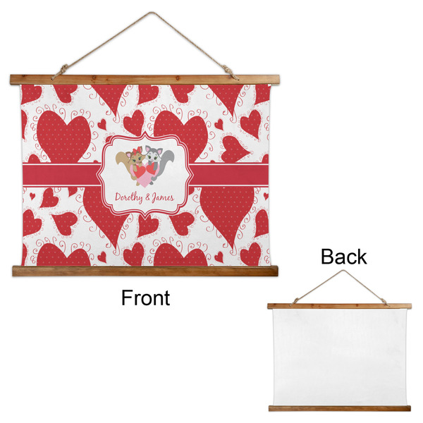 Cute Squirrel Couple Wall Hanging Tapestry - Landscape - APPROVAL