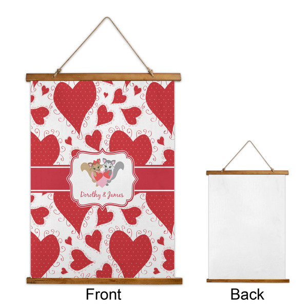 Cute Squirrel Couple Wall Hanging Tapestry - Portrait - APPROVAL