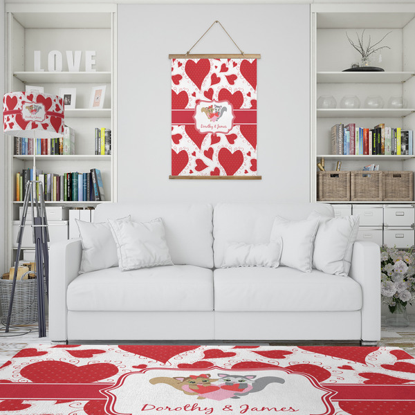 Cute Squirrel Couple Wall Hanging Tapestry - Portrait - IN CONTEXT