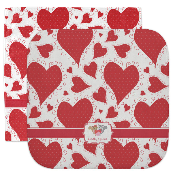 Custom Cute Squirrel Couple Facecloth / Wash Cloth (Personalized)