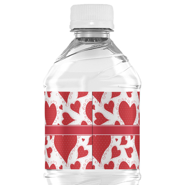 Cute Squirrel Couple Water Bottle Label - Back View