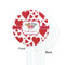 Cute Squirrel Couple White Plastic 7" Stir Stick - Single Sided - Round - Front & Back