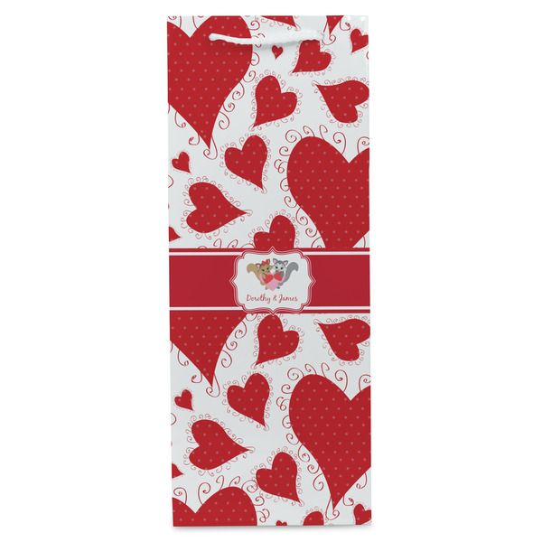 Cute Squirrel Couple Wine Gift Bag - Gloss - Front