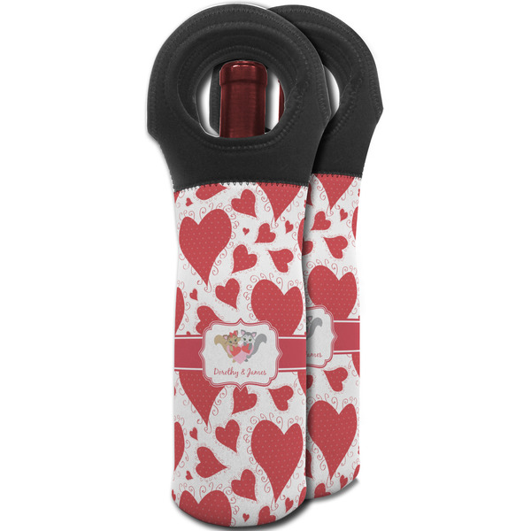 Cute Squirrel Couple Wine Tote Bag - MAIN
