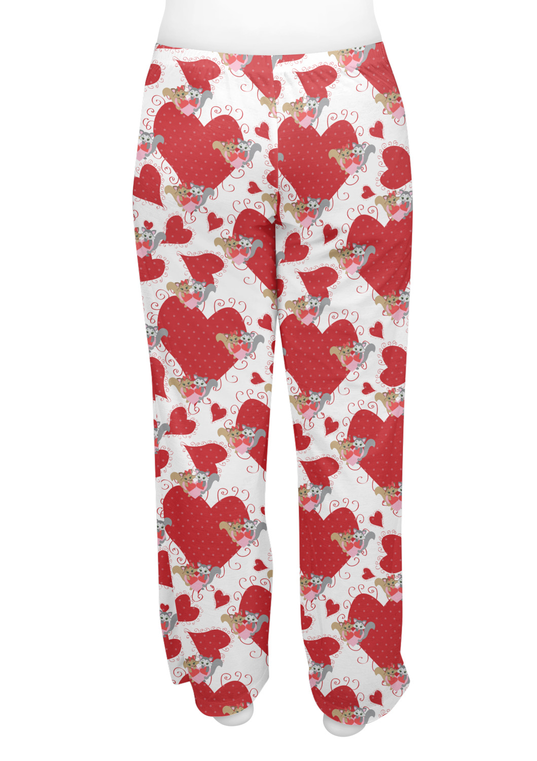 Cute Squirrel Couple Womens Pajama Pants - 2XL (Personalized ...