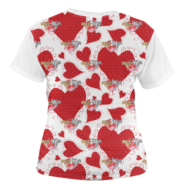 Cute Squirrel Couple Women's T-shirt Back