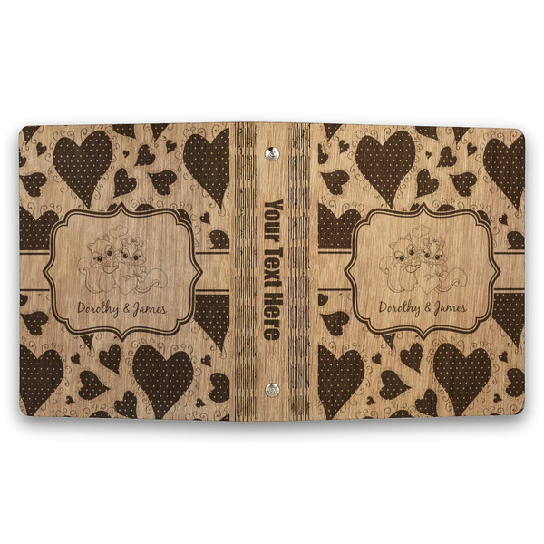 Cute Squirrel Couple Wood 3-Ring Binders - 1" Half-Letter - Approval