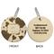 Cute Squirrel Couple Wood Luggage Tags - Round - Approval