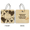Cute Squirrel Couple Wood Luggage Tags - Square - Approval