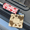 Cute Squirrel Couple Wood Luggage Tags - Square - Lifestyle
