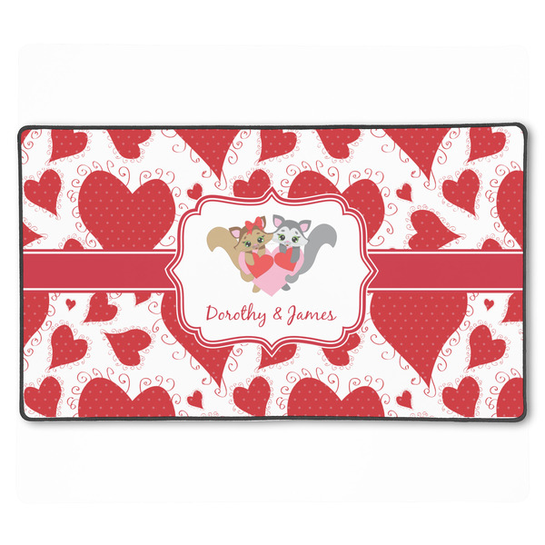 Custom Cute Squirrel Couple XXL Gaming Mouse Pad - 24" x 14" (Personalized)