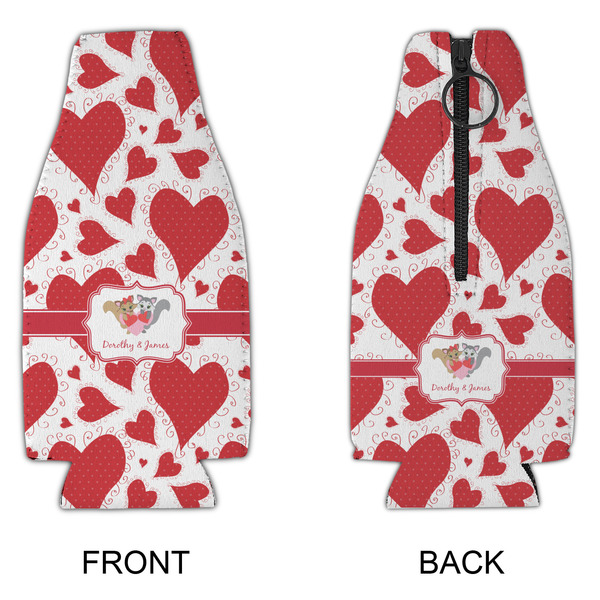 Cute Squirrel Couple Zipper Bottle Cooler - APPROVAL