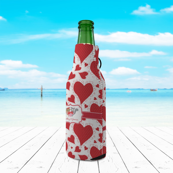 Cute Squirrel Couple Zipper Bottle Cooler - LIFESTYLE