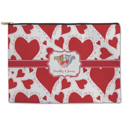 Cute Squirrel Couple Zipper Pouch - Large - 12.5"x8.5" (Personalized)