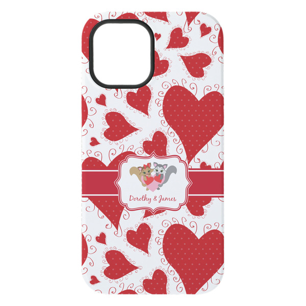 Cute Squirrel Couple iPhone 15 Plus Tough Case - Back