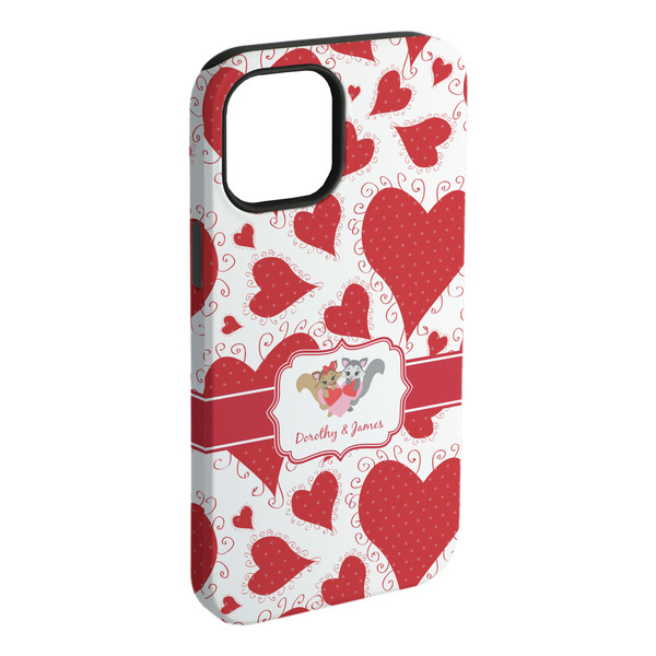 Custom Cute Squirrel Couple iPhone Case - Rubber Lined (Personalized)