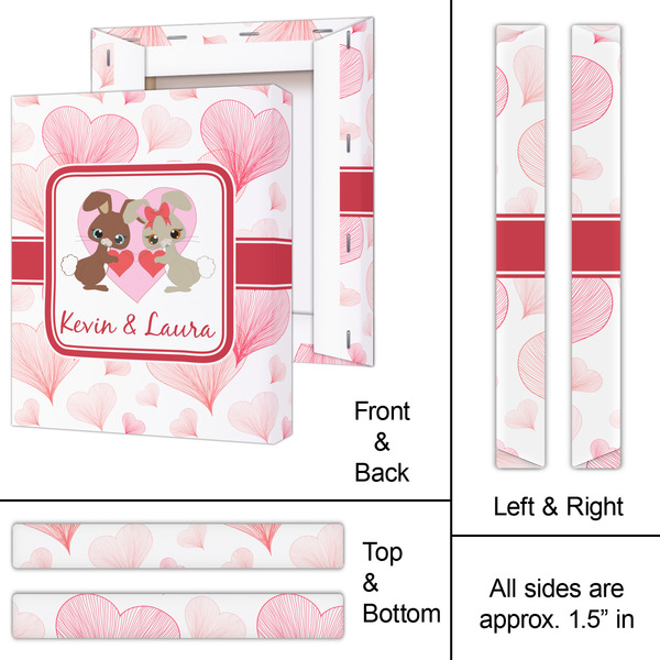 Hearts & Bunnies 11x14 - Canvas Print - Approval