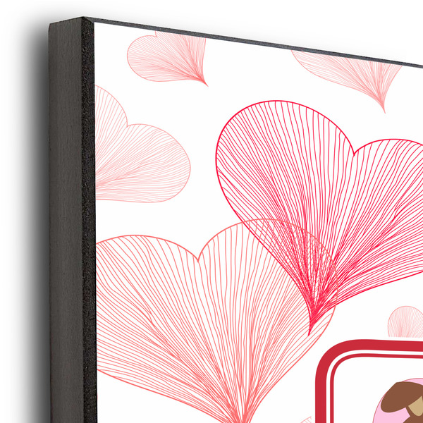 Hearts & Bunnies 11x14 Wood Print - Closeup