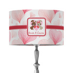 Hearts & Bunnies 12" Drum Lamp Shade - Fabric (Personalized)