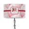 Hearts & Bunnies 12" Drum Lampshade - ON STAND (Poly Film)