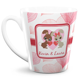 Hearts & Bunnies 12 Oz Latte Mug (Personalized)