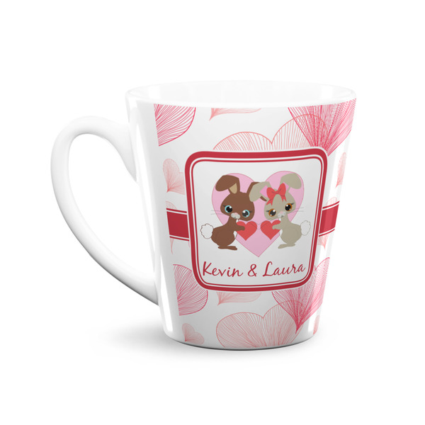 Hearts & Bunnies 12 Oz Latte Mug - Front