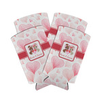 Hearts & Bunnies Can Cooler (tall 12 oz) - Set of 4 (Personalized)