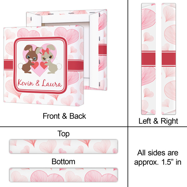 Hearts & Bunnies 12x12 - Canvas Print - Approval