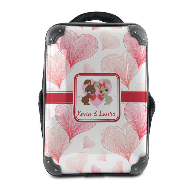 Custom Hearts & Bunnies 15" Hard Shell Backpack (Personalized)