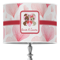 Hearts & Bunnies Drum Lamp Shade (Personalized)