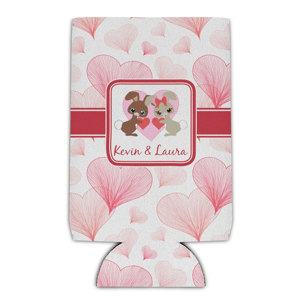 Custom Hearts & Bunnies Can Cooler (Personalized)