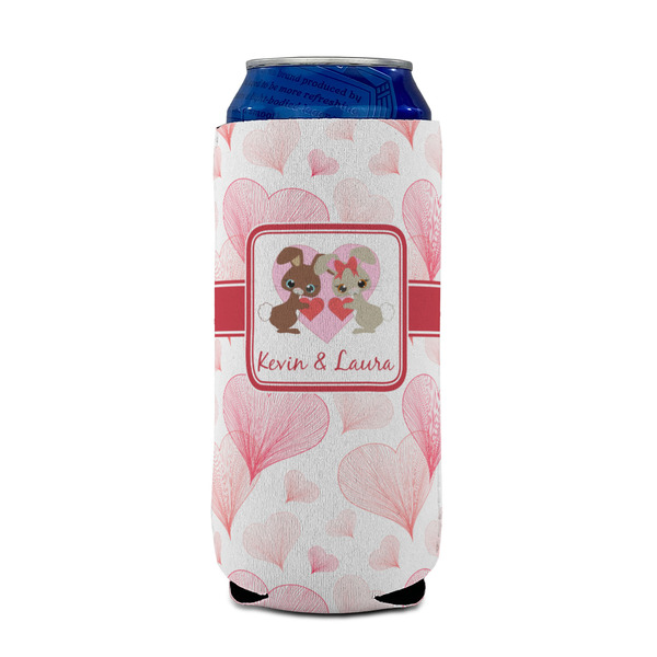 Hearts & Bunnies 16oz Can Sleeve - FRONT (on can)