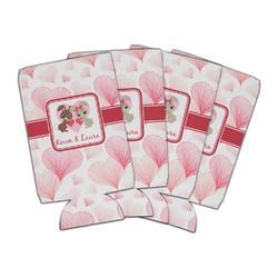 Hearts & Bunnies Can Cooler (16 oz) - Set of 4 (Personalized)