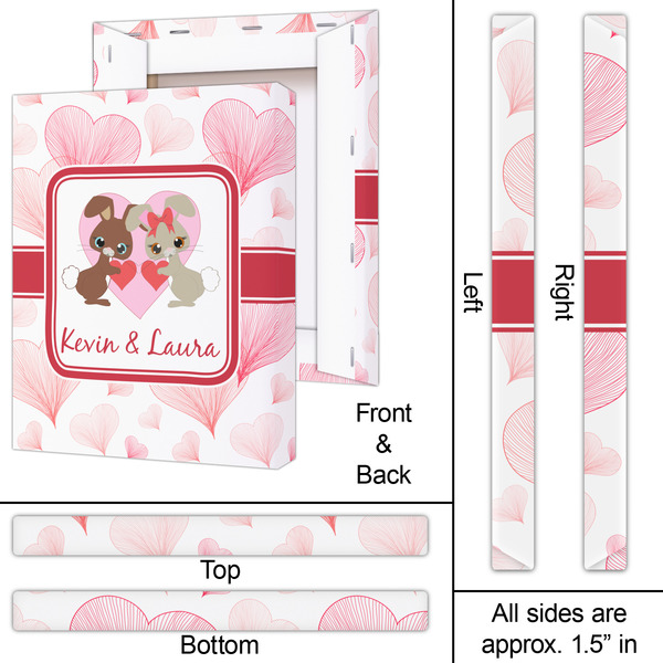 Hearts & Bunnies 16x20 - Canvas Print - Approval