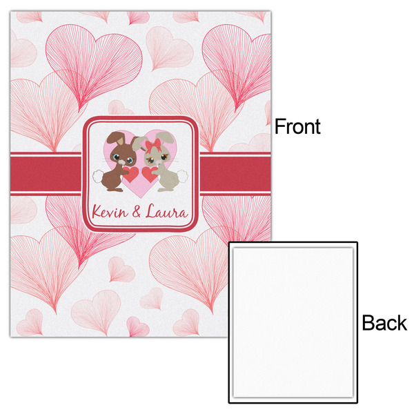 Hearts & Bunnies 16x20 - Matte Poster - Front & Back