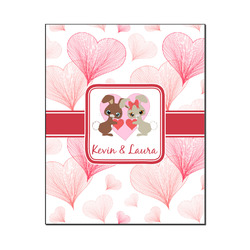 Hearts & Bunnies Wood Print - 16x20 (Personalized)