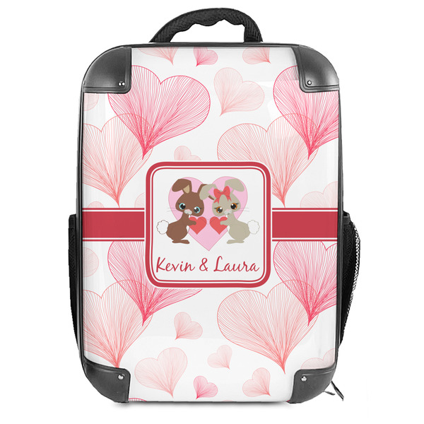 Custom Hearts & Bunnies Hard Shell Backpack (Personalized)