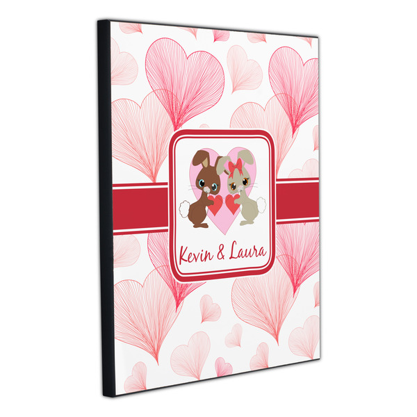 Hearts & Bunnies 20x24 Wood Print - Angle View