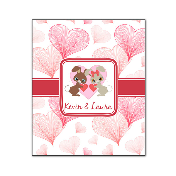 Hearts & Bunnies 20x24 Wood Print - Front View