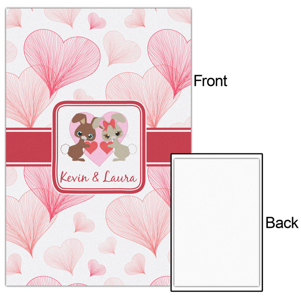 Hearts & Bunnies 20x30 - Matte Poster - Front & Back