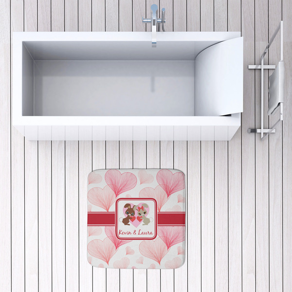 Hearts & Bunnies 48x48 Foam Memory Mat - LIFESTYLE