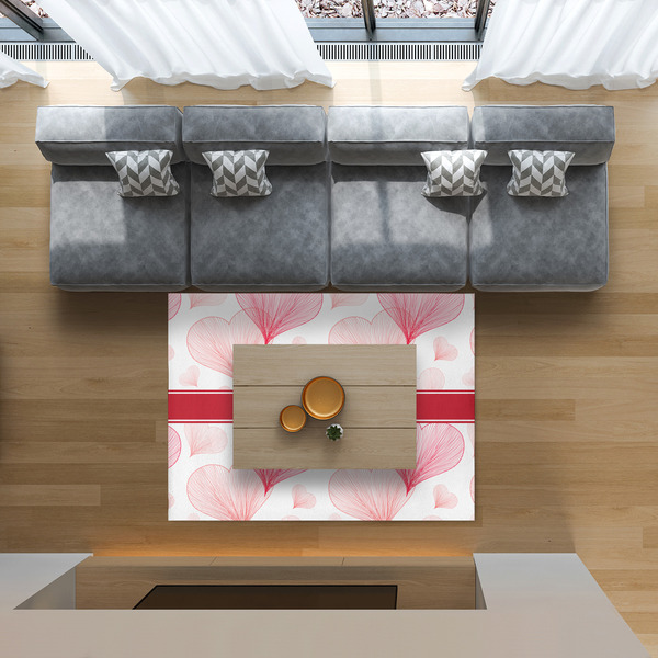 Hearts & Bunnies 5'x7' Indoor Area Rugs - IN CONTEXT